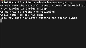 How to create a loop [Beatboxing in macOS Terminal]