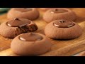 How To Make Cocoa Powder Cookies | Thumbprint Cookies with Nutella