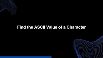 Mastery Series E3 | Decode the ASCII: Find the ASCII Value of a Character | Tech Interview
