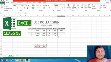 EXCEL-CLASS 15-DOLLAR SIGN||LEARN WITH ALI ABBAS
