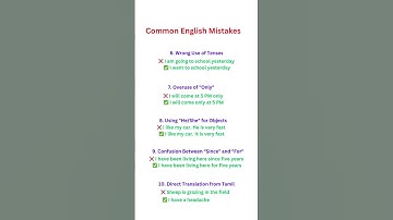 grammar mistakes in English: Tips for English learners!