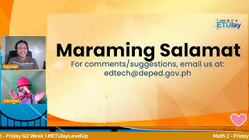 Math 2  - Friday Q2 Week 1 #ETUlayLevelUp #Quarter2