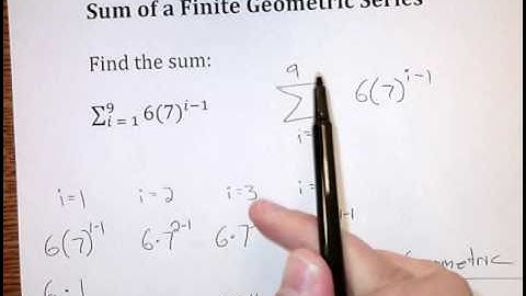 Sum of a Finite Geometric Series