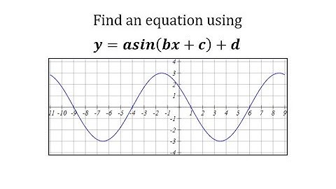Find an Equation of a Transformed Sine Function: y=asin(bx+c)+d