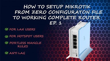 How to setup Zero Config Mikrotik Router for Lan and Hotspot Users With Portless Mangle rules. Ep.1.