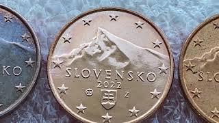 5 Cent Slovakia 2023 2022 2021 2020 2019 2018 2017 Obverse Euros