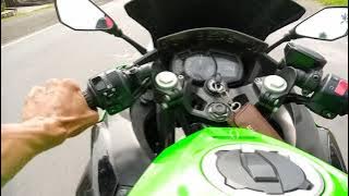 video mentahan naik motor ninja 250