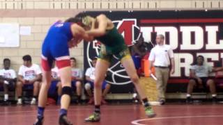 Wrestling 120 Ethan Hnasko West Forsyth HS vs Trevor Wicker Western Harnett HS 2015 16