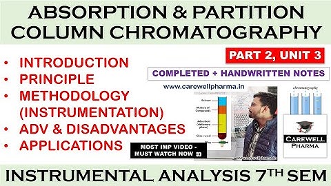 Adsorption & Partition Column Chromatography || P2 U3 || Instrumental method of Analysis 7th Sem