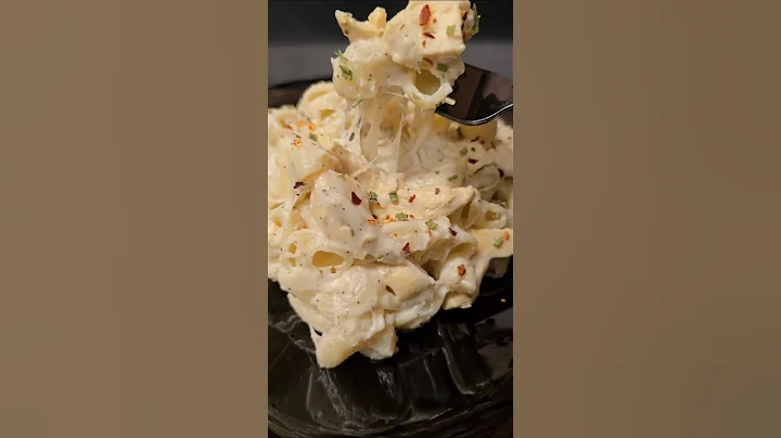Chicken white sauce pasta 🍝🍝 #shorts #asmr #easy #simple #tasty