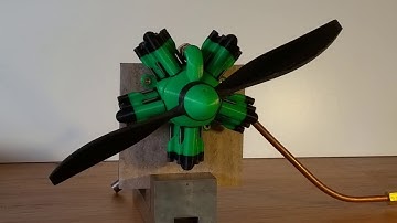 3D Printed Compressed Air Radial Engine