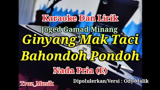 Karaoke Ginyang Mak Taci & Bahondoh Pondoh Nada Pria (E) Nonstop Ody Malik |Joged Gamad