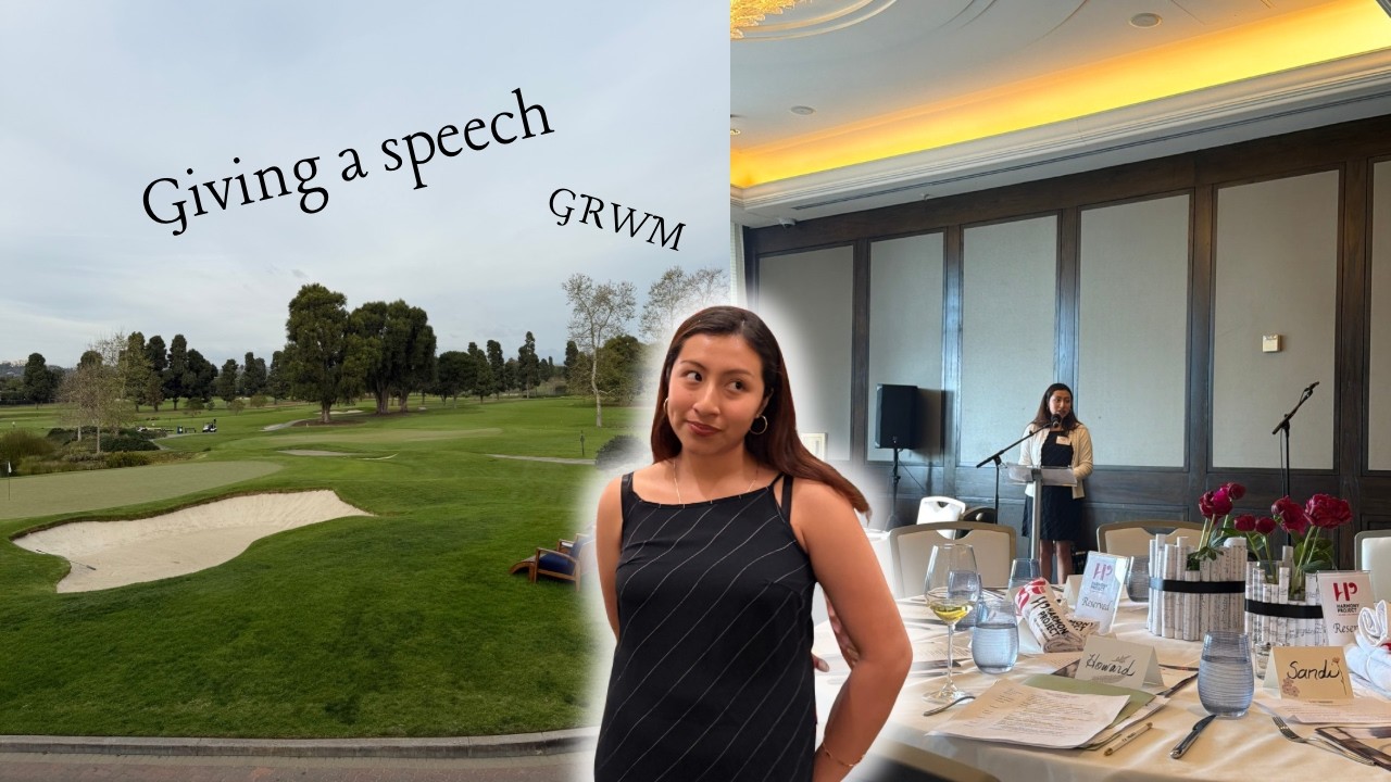 Giving a speech at a country club