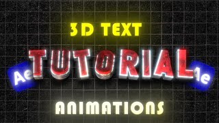 3D Text Tutorial | After Effects (Element 3D) [Roll & Explode Animation]
