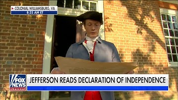 Thomas Jefferson reads from Declaration of Independence