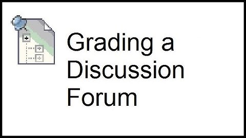 Grading Discussion Forums in myCourses