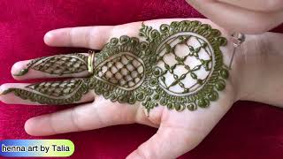 نقش حناء خفيف وسهل للمبتدئين || very easy henna design || نقش الحناء