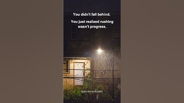 You Didn’t Fall Behind — You Just Stopped Mistaking Speed for Growth. #LifeLessons