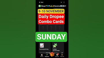 9-10 November Dropee Daily Combo Cards | Dropee daily combo code  | Dropee  combo today