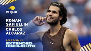 Roman Safiullin vs. Carlos Alcaraz Extended Highlights | 2026 US Open Round 1