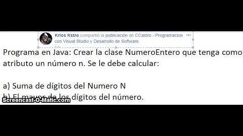 Java  Suma de dígitos del Numero N . El mayor de los dígitos del número.