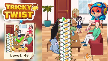 Tricky Twist Puzzle – Level 40 help them use up all the shampoo Walkthrough Solutions iOS / Android