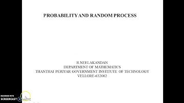 PROBABILITY AND RANDOM PROCESS - UNIT 5 LINEAR SYSTEM.