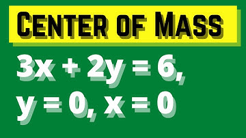 FIND THE COORDINATES OF THE CENTROID OF THE REGION, 3x+2y=6, y=0, x=0 | Center of mass equation