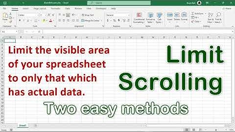 Two Powerful Methods to Limit Scrolling in Excel #excel #vba