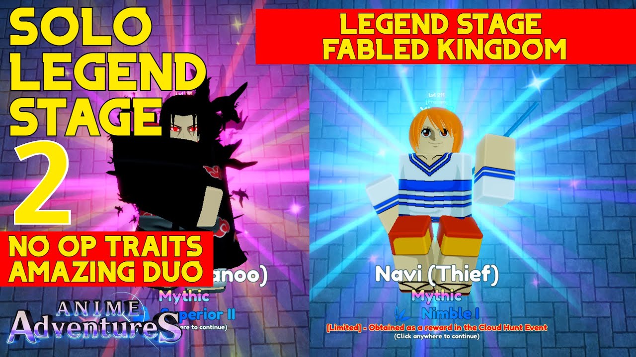 SOLO LEGEND STAGE 2 FABLED KINGDOM ( ITACHI NAMI ) ROBLOX ANIME