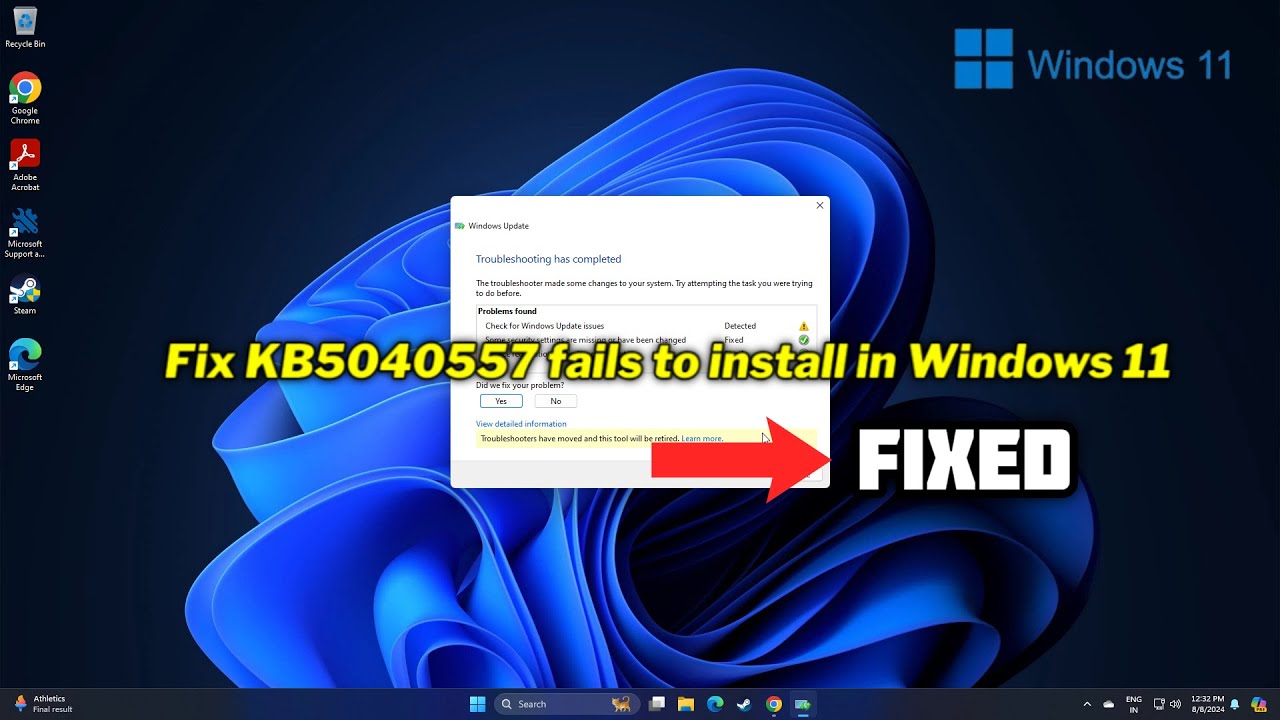 (FIXED) KB5040557 fails to install in Windows 11 - YouTube