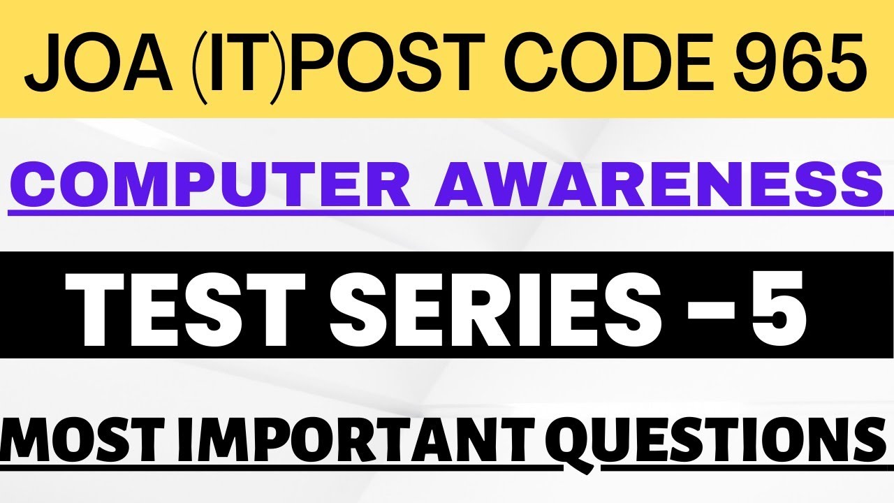 HPSSC JOA IT 965 PREPRATION PART 5| JOA IT 965 QUESTIONS|| JOAIT 965 TEST SERIES||hpjaoit965