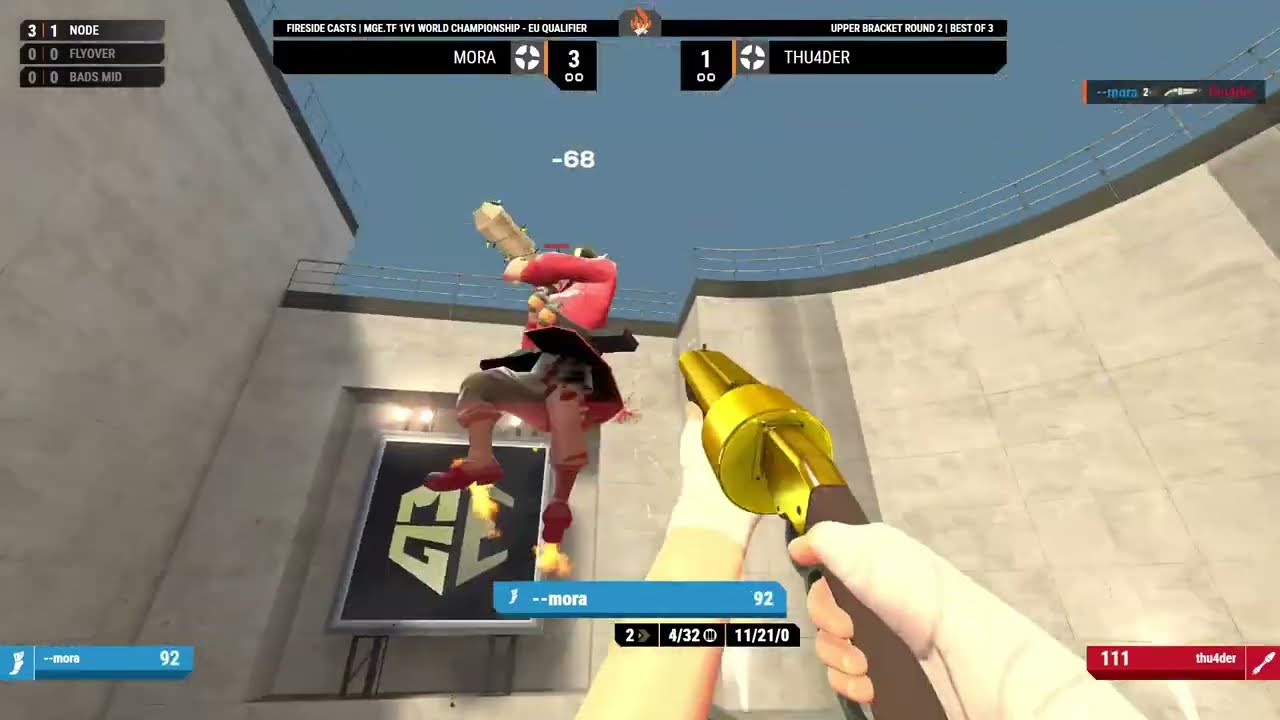 mora vs. thu4der - MGE.TF 1v1 World Championship EU Qualifier - Upper Bracket Round 2