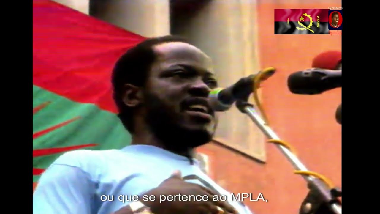 O primeiro comício oficial da UNITA em Luanda no ano 1991 Elias Salupeto Pena, UNITA - HD