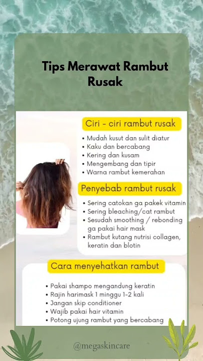 Ciri-ciri, penyebab dan cara merawat rambut rusak #shorts #youtubepemula