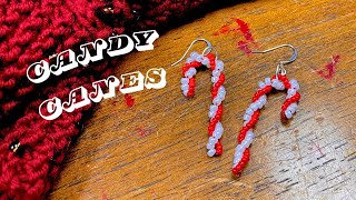 Create Seed Bead Candy Cane Earrings with us! - The Bead Place Weekly LIVE Party