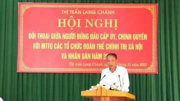 Hội nghị Đối thoại trực tiếp giữa người đứng đấu Cấp ủy, Chính quyền với MTTQ và Nhân dân