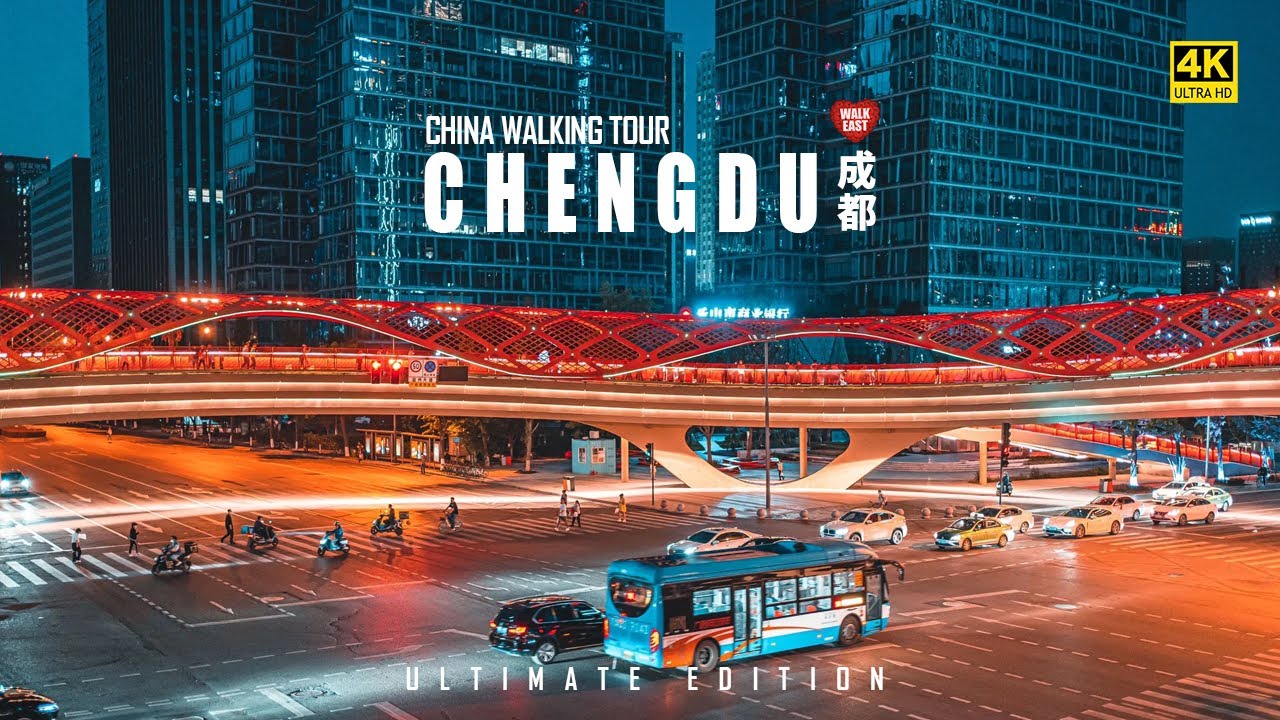 ⁣Chengdu Night Walk | Chunxi Road, Jiaozi Financial Street, Taikoo Li | 4K HDR | Sichuan, China | 成都