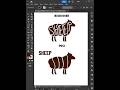 Adobe Illustrator 2026 - Quick tips for drawing Sheep Logo with Text #designsimplified