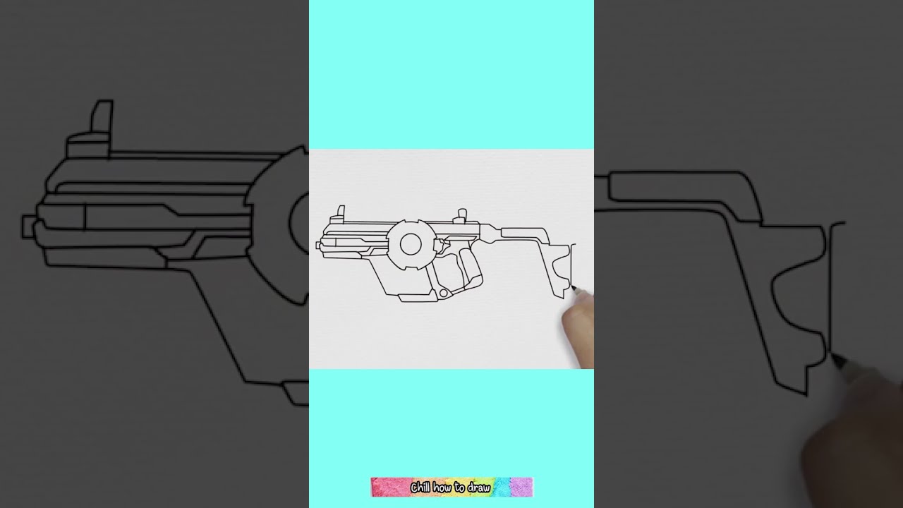 How to draw vector gun pel pubg 