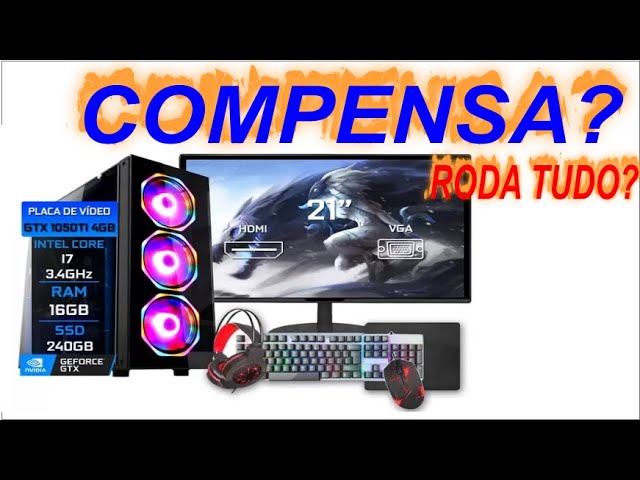 Computador gamer completo 16gb ram hd 2tb placa video