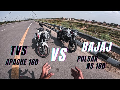 2023 Bajaj Pulsar Ns160 Vs Tvs Apache Rtr 160 2v Long Race | Ye umeed Nhi Thi Bajaj SE😱