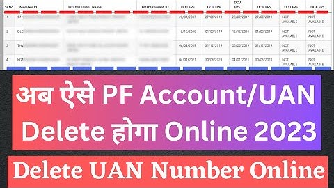 Delete UAN Number online | how to remove pf account 2023 | how to delete uan number 2023