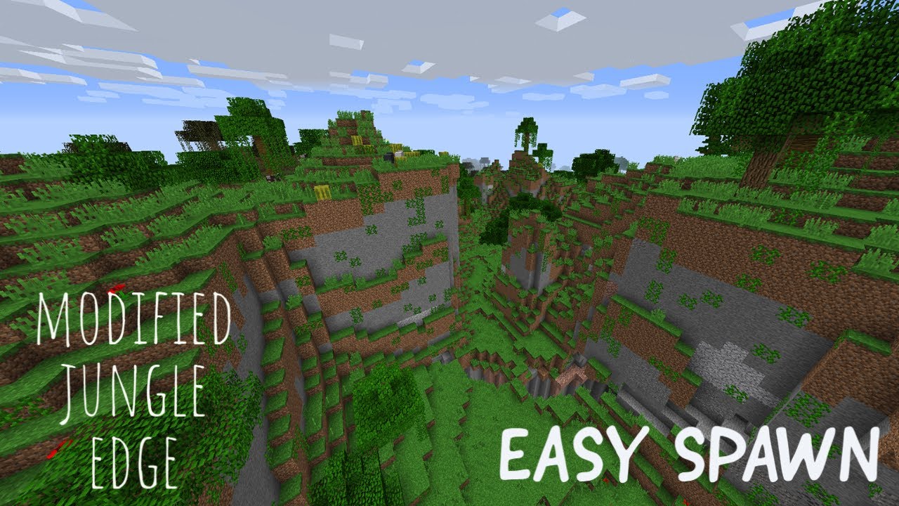 How to easily spawn in a modified jungle edge (Minecraft) YouTube
