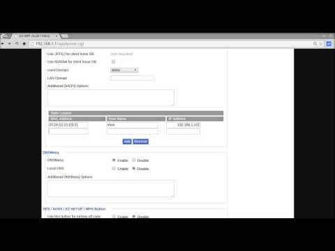 Setting a Static IP Address using Static DHCP Lease on DD-WRT