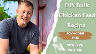 Easy DIY Chicken Feed Recipe!  Soy + Corn Free