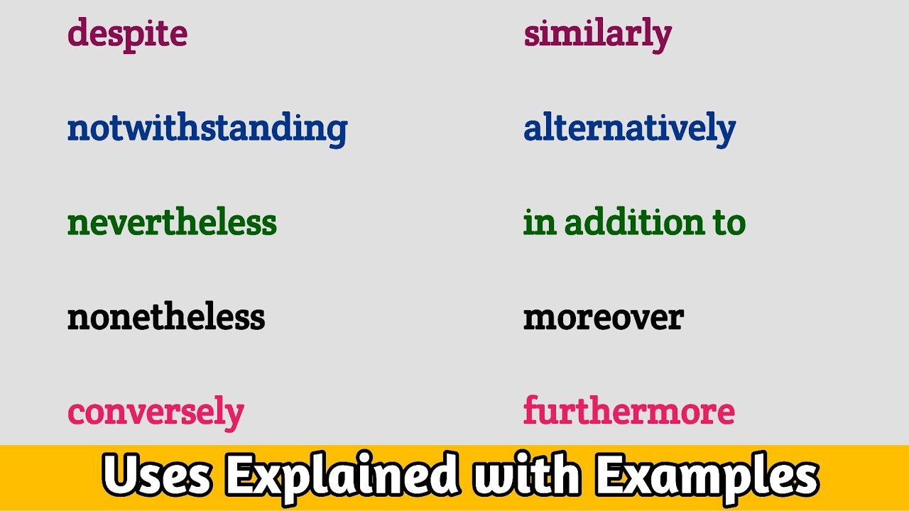 10 Powerful English Connectors Explained | Nevertheless, Nonetheless, Despite, Conversely, Moreover