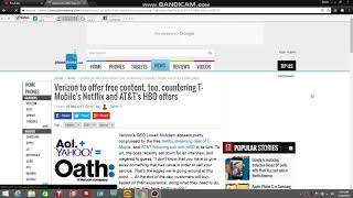 Verizon Wireless to Offer Its Customers Free Content (AOL + Yahoo! = Oath)