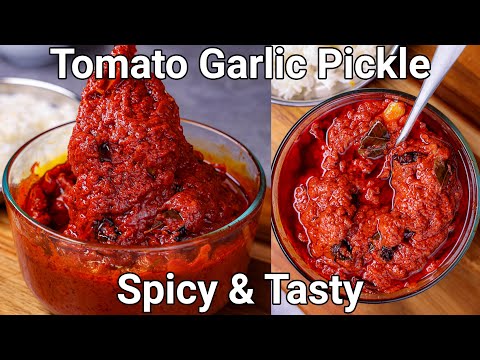 Spicy New Way to Prepare Tomato Chatni Pickle with Homemade Pickle Masala | Tomato Thokku or Achaar | Hebbar | Hebbars Kitchen