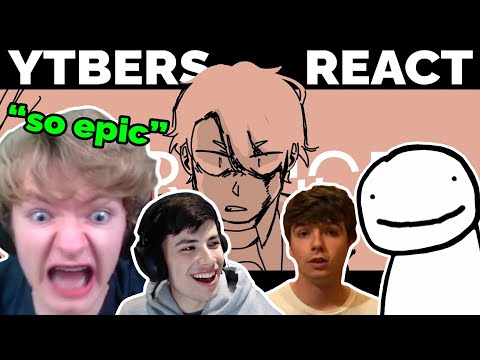 All streamers react to Dream Team SMP War Animatic | Tommy, George, Karl from MrBeast, Tubbo, Punz..